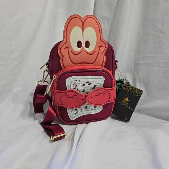 Loungefly Handbags - NWT Loungefly Disney The Little Mermaid 35th Anniv Sebastian Bag with Coin Bag